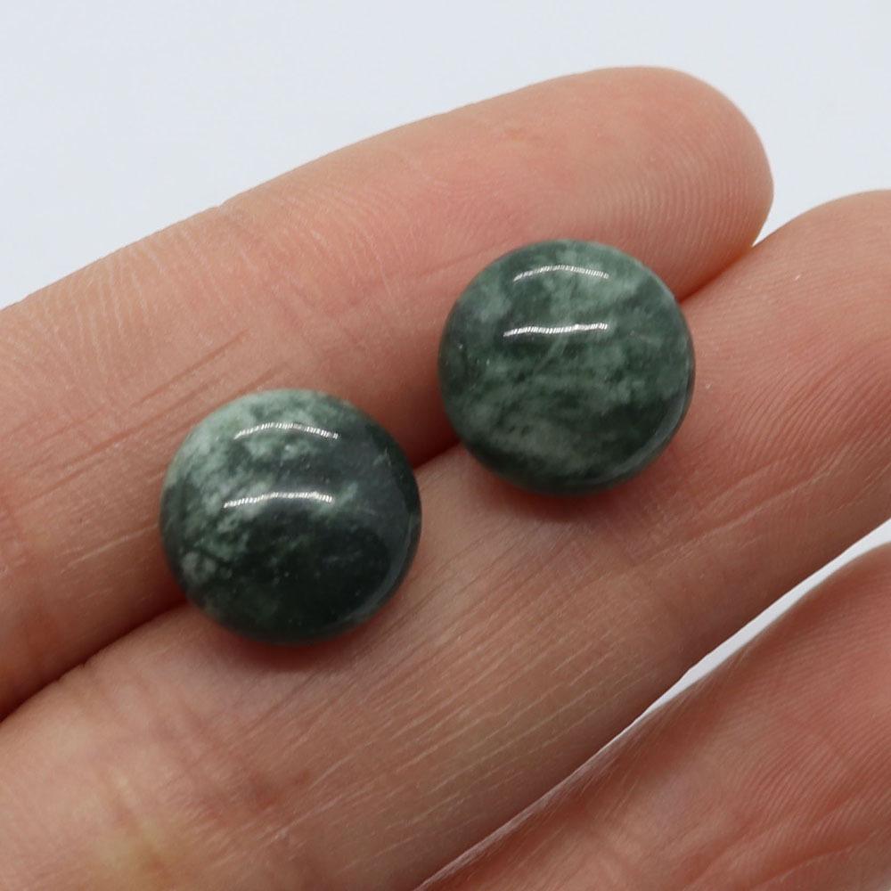Natural Stone Green Aventurine & Amethyst Stud Earrings with Tiger Eye - Exclusive Jewelry Collection