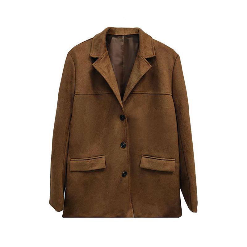 

2025 Весна/Лето Высококачественный Офисный Женский Однотонный Модный Блейзер с Карманом на Ремне Элегантный Стильный Костюм-Пальто CCXX223 XXXL