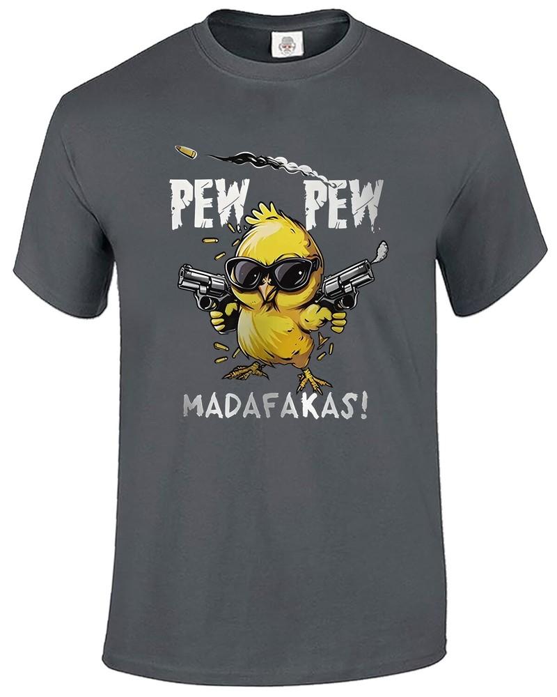 New pew pew madafakas tshirt crazy duck funny novelty retro xmas gift tee top