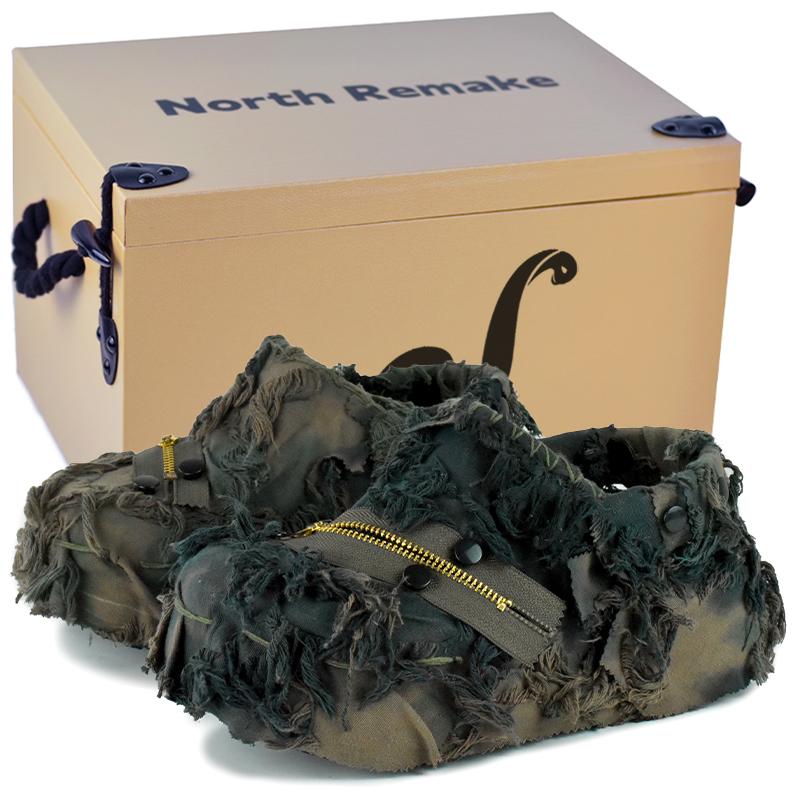 

Crocs Классические клоги Скрытый чемодан Шитье Крутой Индустриальный стиль Старый Апокалиптический Модный тренд Подарочная коробка Модели Обувь с отверстиями Унисекс Камуфляж 43-44