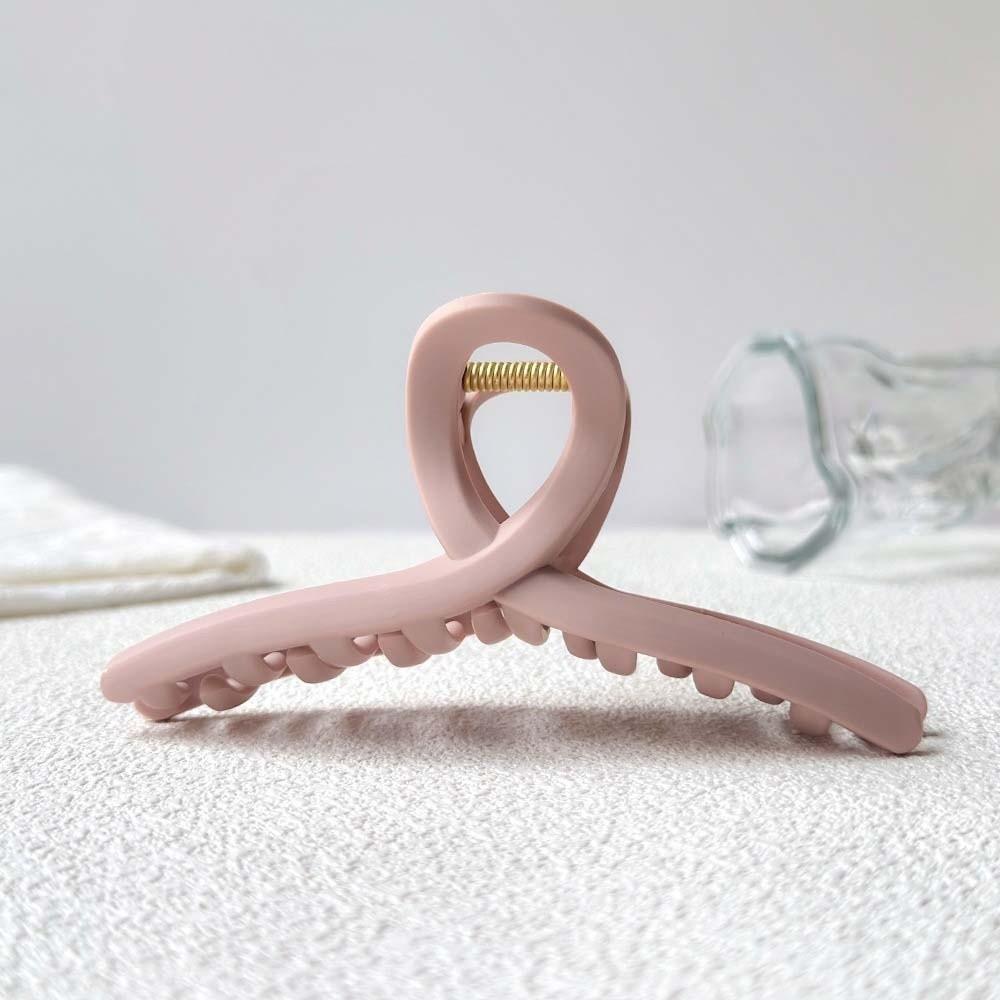 Safe Elastic Plastic Hair Claw Cross Straight Line Shaped Hair Claw Silicone Shark Clip School