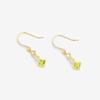 ESTELLE [Official] Women's Hook Earrings in 10K Yellow Gold with August Birthstone Peridot (Product Code: 0222-9723-0019-0000)