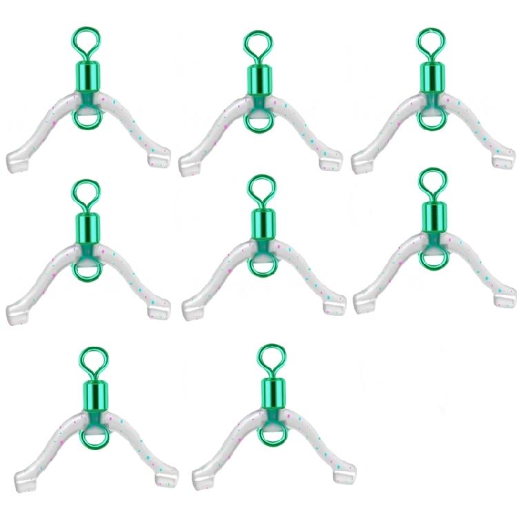 

8pcs Subline Splitters Anti Entanglements Fishing Line Bifurcation Swivels for Double Hook 8 Shaped Rings Contactor L