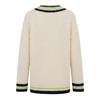 Lacoste Womens/Ladies Striped V Neck Relaxed Fit Sweater Top