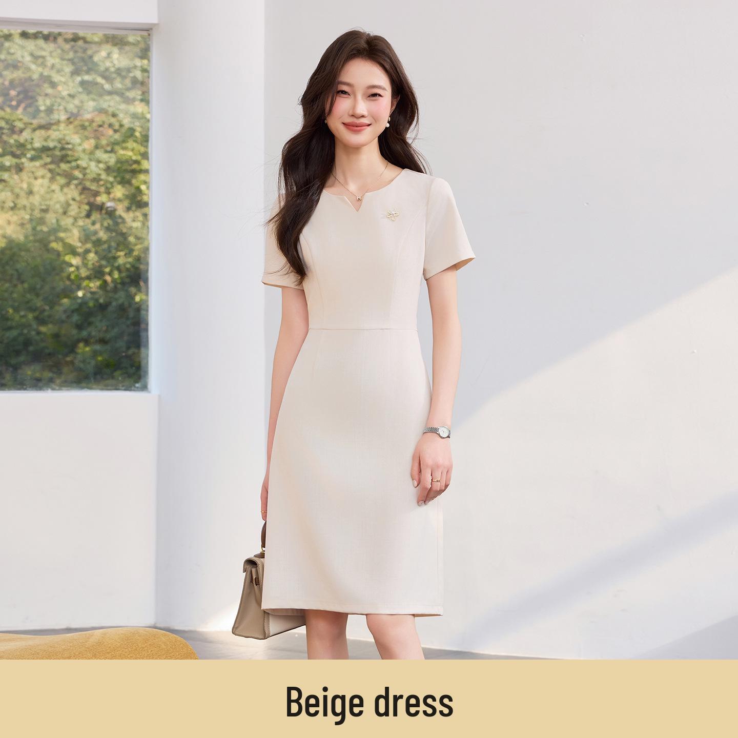 2026 New Style Women s Sleeveless Off-the-Shoulder Professional Work Dress XXL