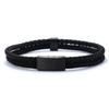 Minimalist Men Rope Bracelet Double Braided Rope 4mm Black Threaded Braclet Outdoor Sports Nautical Brass Braslet Casual Jewelry