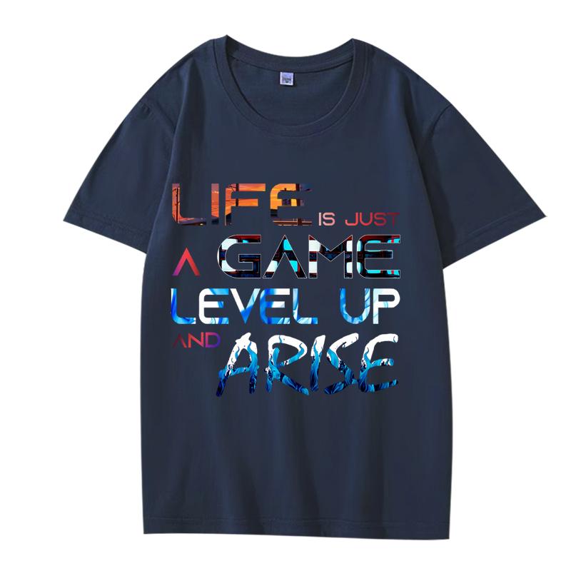 Solo Leveling Arise Aesthetic T Shirt Men Women Oversized 100% Cotton Short Sleeve Summer Print Unisex Plus Sizetops