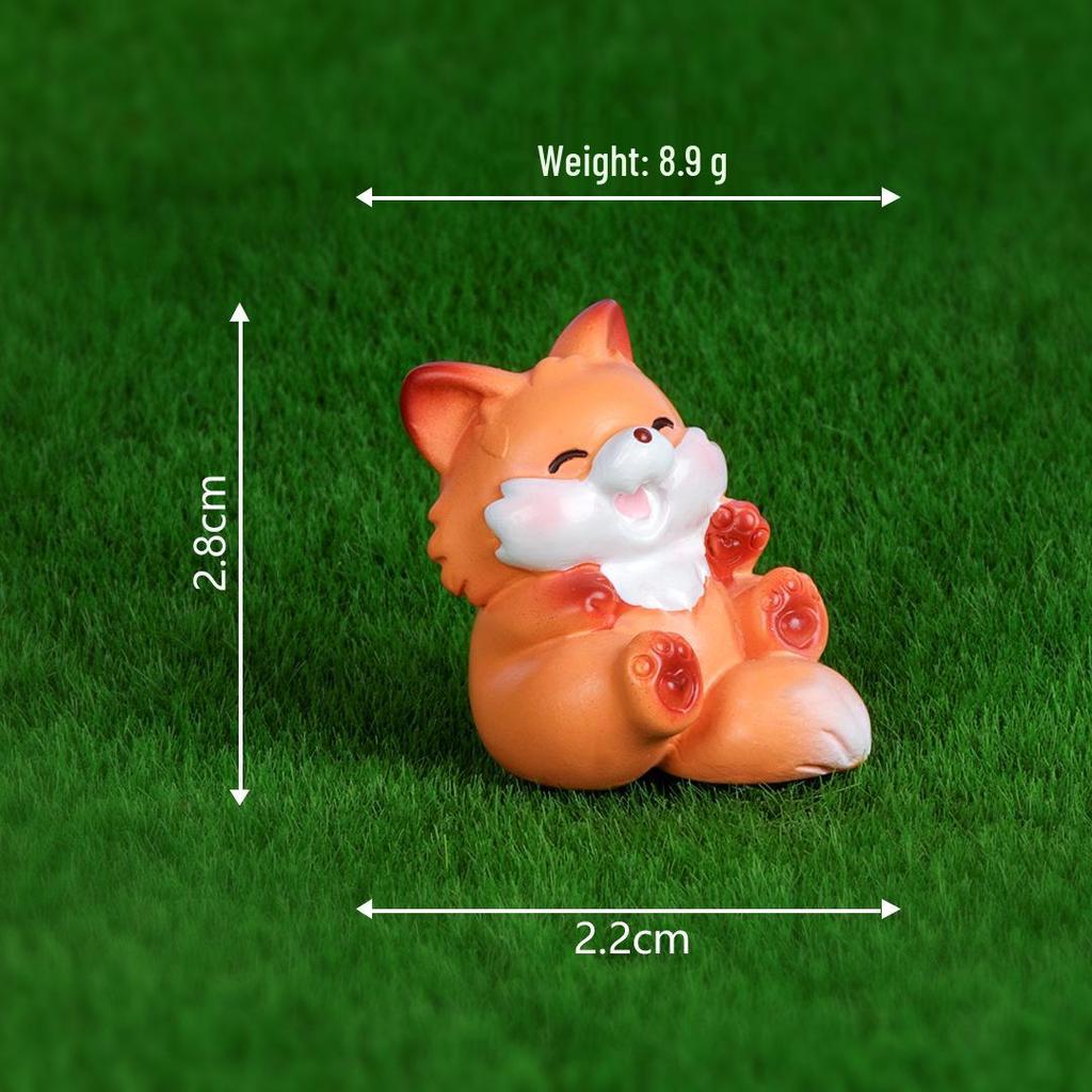 Creative Cute Rabbit and Fox Miniature Ornaments for Garden and Desktop Decor
