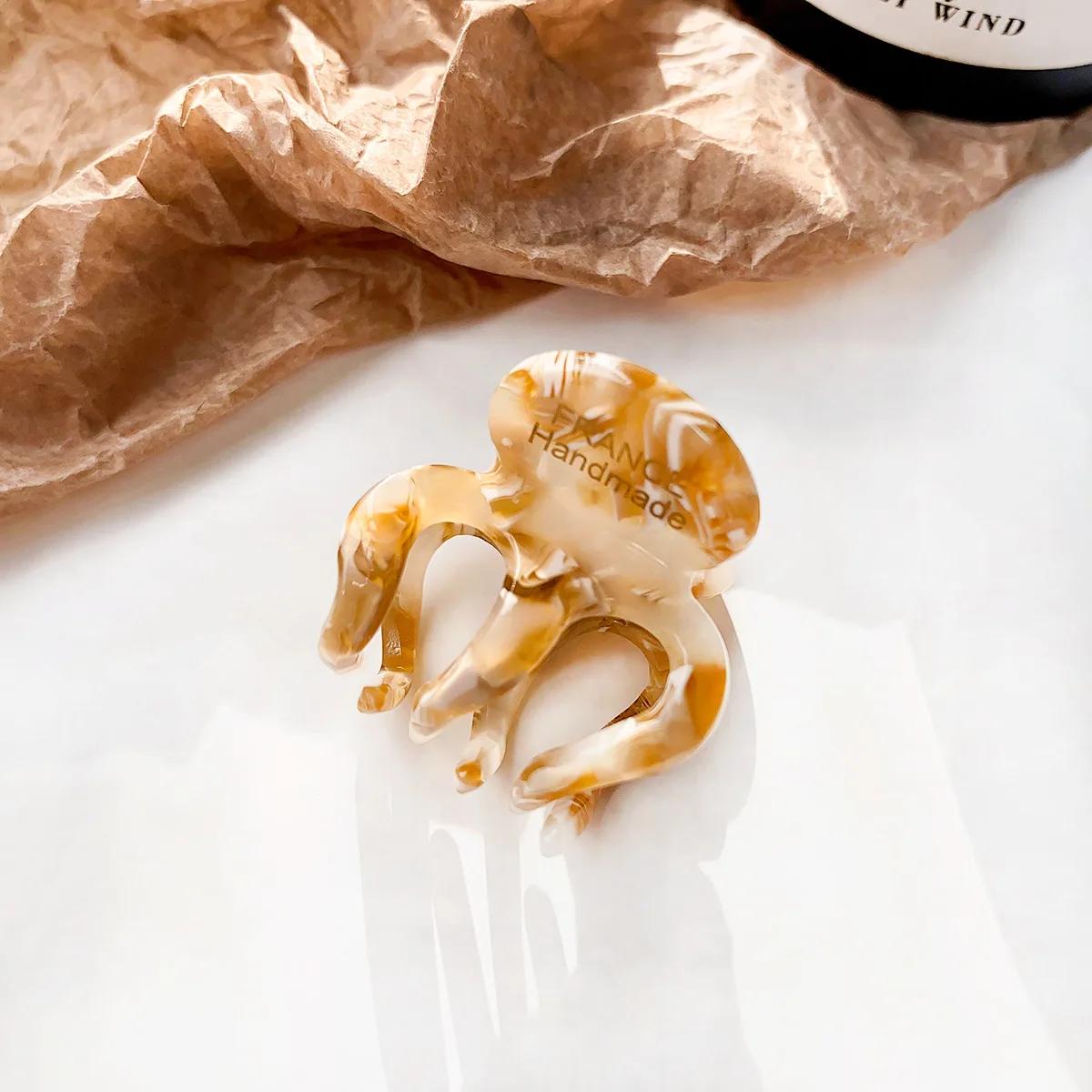 

Мини-заколка-краб из ацетата и акрила Kawaii, милая заколка для волос для девочек, милые шпильки, головные уборы 2,5 см, детские аксессуары