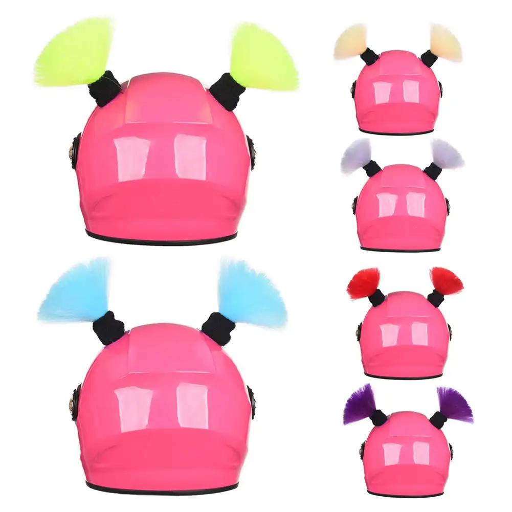 2Pcs Multicolor Loose Wig Braid Motorcycle Helmet Braids Wig Motorbike Helmet Pigtails Decoration For Women Men Children