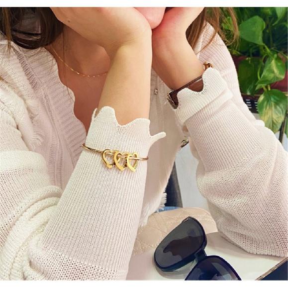 Personalisierter Gravur-Namens-Herz-Anhänger-Armreif für Frauen, personalisiertes Edelstahl-Armband, Schmuck, Freundin, Geburtstag