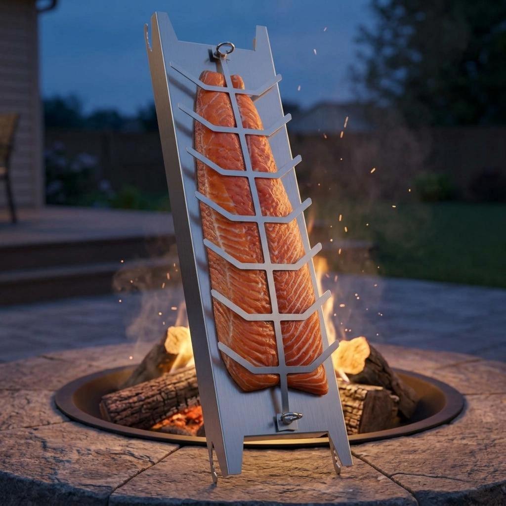 Stainless Steel Salmon Grill Board Easy to Clean Grilling for Bbq