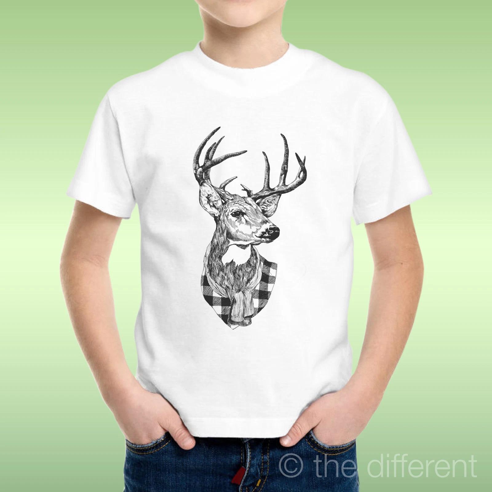 kids boys kids boys kids boys kids boys kids boys T-shirt Baby Boy Deer Image Head Deer Animal Gift Idea 160