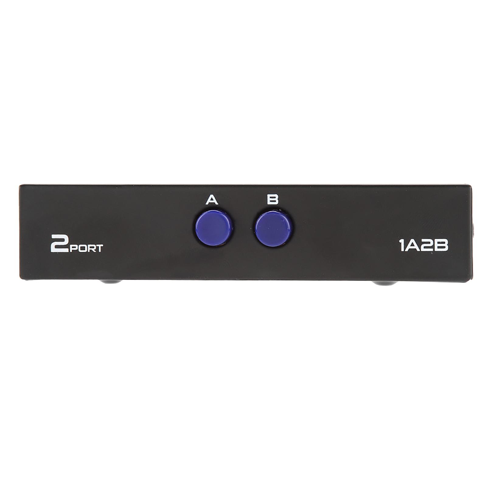 2-портовый USB 2.0 ручной переключатель общего доступа, коммутатор для ПК, принтера, сканера Type 1 blue