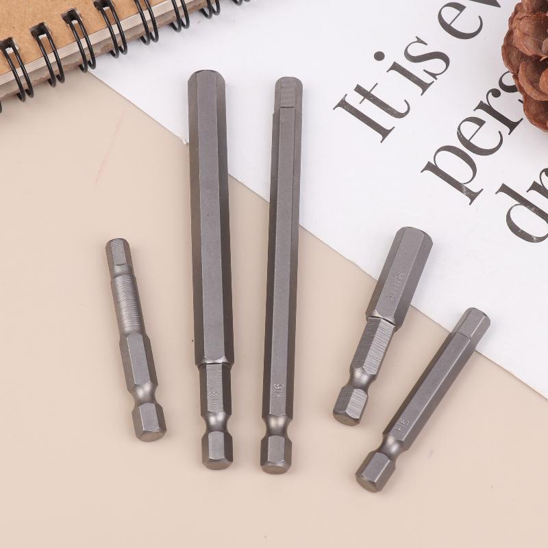 10Pcs Hex Shank Magnetic Head Screw Driver 50/100Mm Screwdriver Bits H1.5-H12 Nut Driver Set Power Drill Adapter Screw Driver