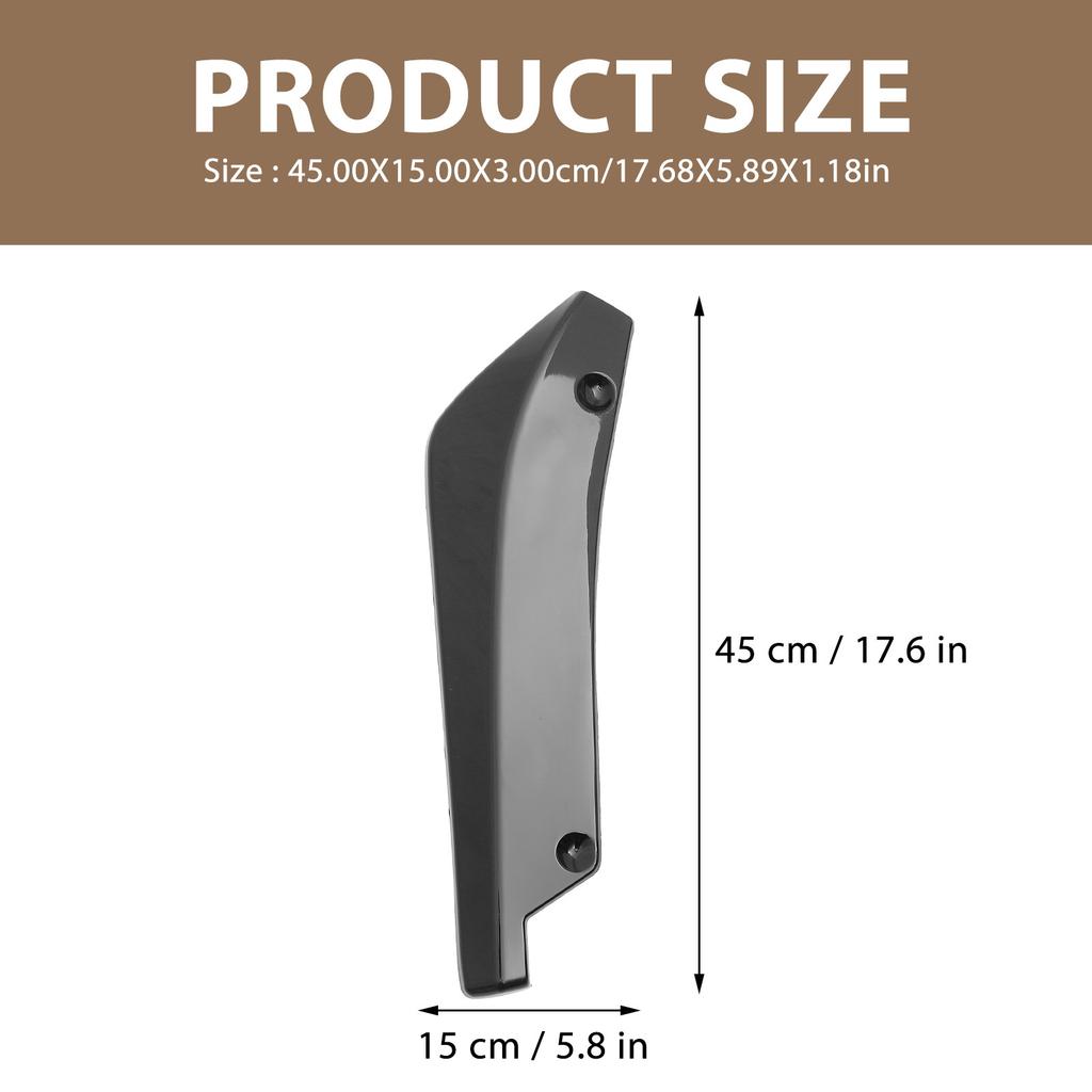 1Pair Rear Bumper Lip ABS Durable Rear Fender Skirt Lip Spoiler Car Exterior Protection Trim for Universal Car Models
