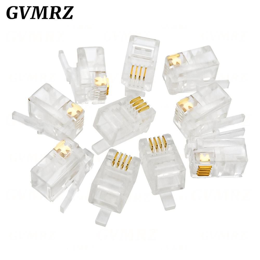 4Pin 6Pin 8Pin Cable End Connectors Plugs telephone connector internet connector RJ9 4P4C RJ11 6P4C 6P6C RJ45 8P8C Crystal