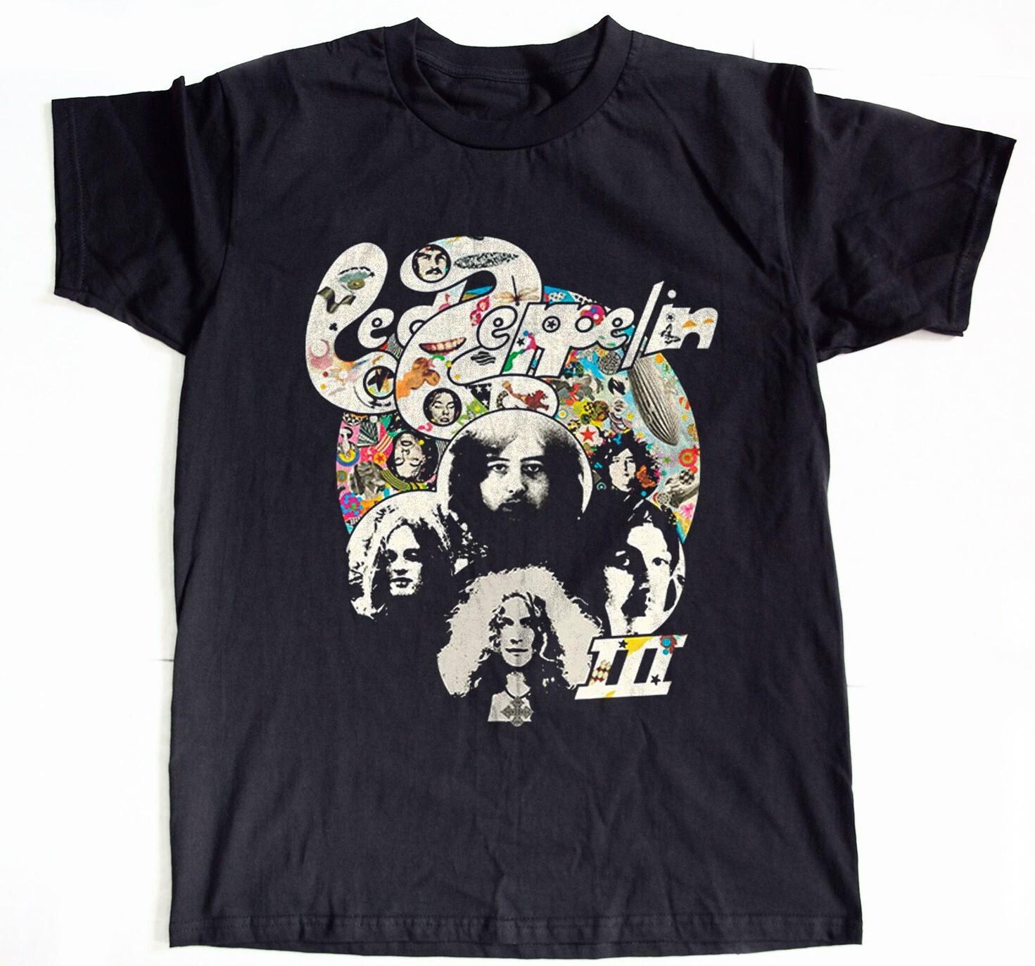 Led Zeppelin Album III Rock Band Black Unisex T-shirt Size S-5XL S