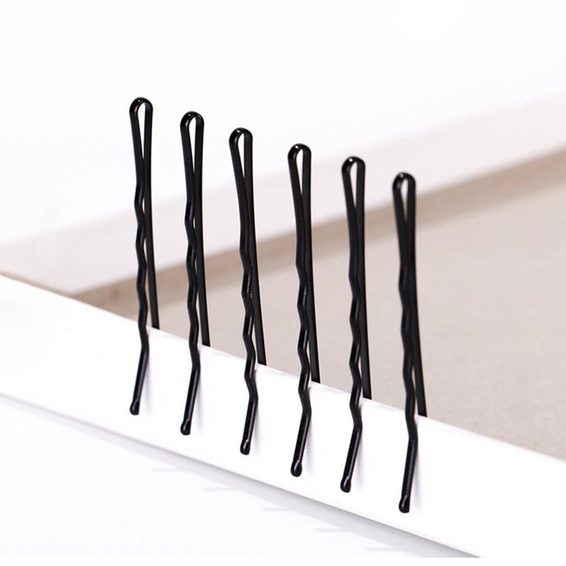 50/100Pcs Black Straight Line Hair Clip U-Shaped Needle Lady Hairpins Curly Wavy Grips Women Bobby Pins Styling Hair Accessories