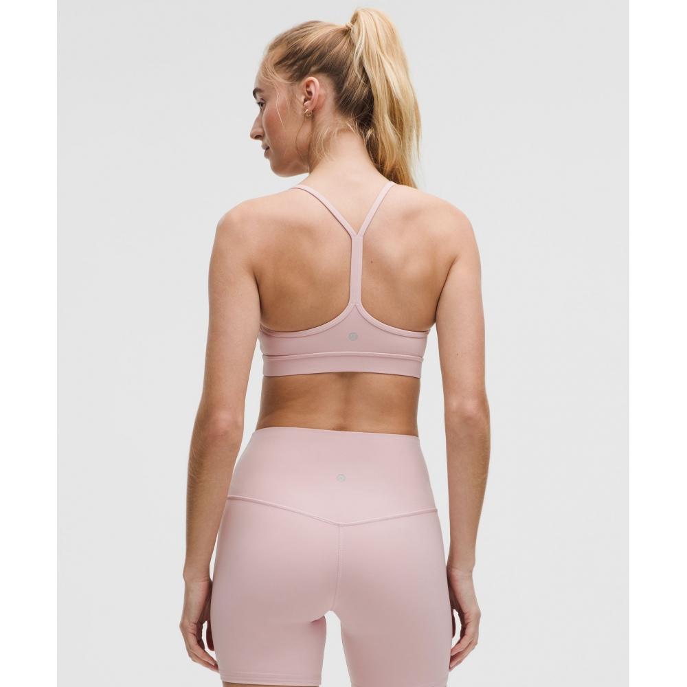 Lululemon Flow Y BrA Nulu  Light Support  A C Cups Pink hAze