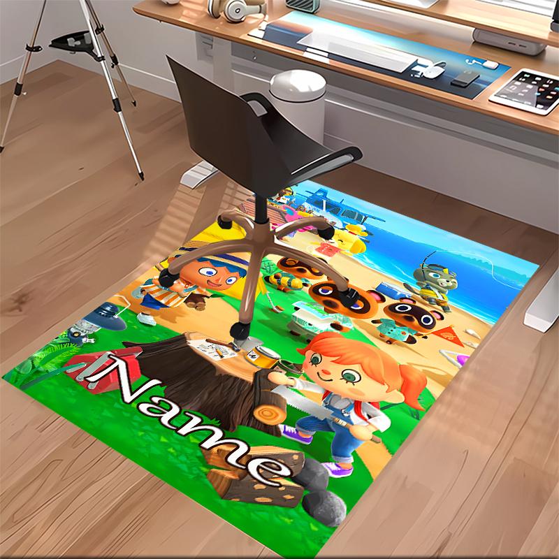 Custom Personalization Animal Crossing Print Area Rug - Soft, Washable Non-Slip Indoor Mat,Living Room,Home&Office Decorative Rug