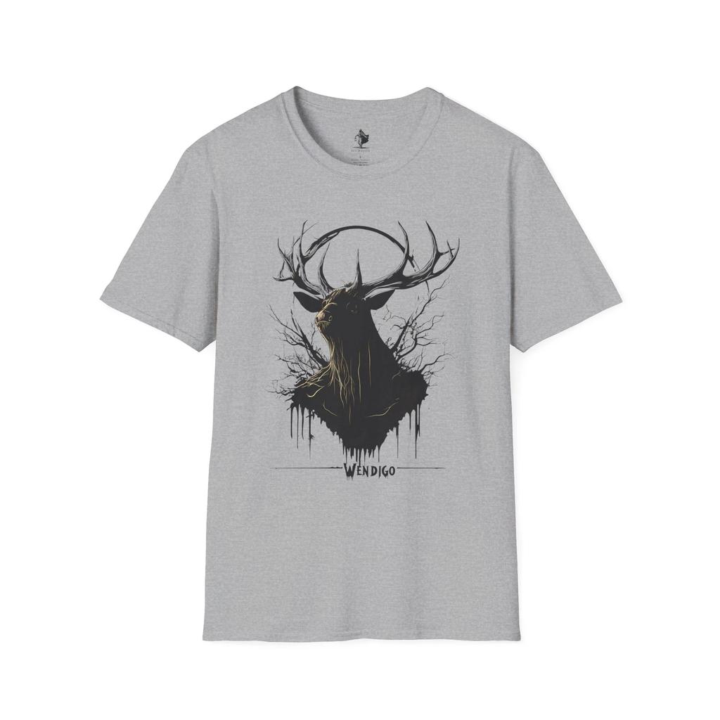 Wendigo T-Shirt, Kryptobiologie Tee, Gruseliges Monster Geschenk, Kryptiden Horror T-Shirt