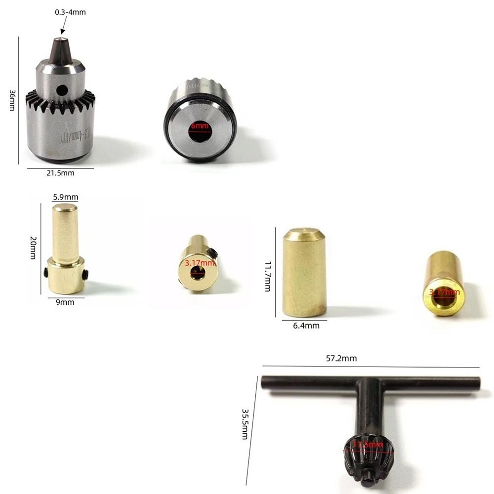 4Pcs/Set High Precision Drill Chuck Adaptor Connecting Rod Micro Drill Chuck  Micro Motor Drill