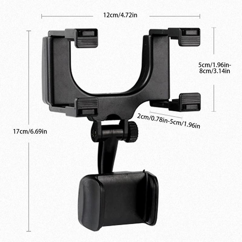 Suport pentru telefon pentru oglindă retrovizoare Suport pentru telefon pentru mașină Suport universal pentru oglindă retrovizoare cu rotire la 270 de grade Suport reglabil pentru telefon pentru oglindă retrovizoare