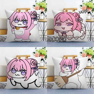 N-Nikke DORO Doll Dog Pillow Case Sofa Decorative Home Double-sided Printing Short Plush Cushion Pillow Cover Holiday Gift