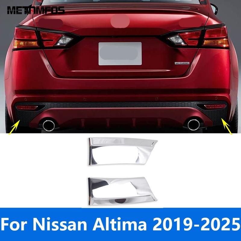 For Nissan Altima      2024 2025 Chrome Rear Fog Light Lamp Grille Cover Trim Bezel Accessories Car Styling