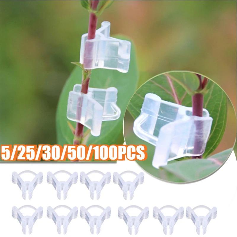 5/25/30/50/100KS Plastové Klipy pro Očkování Sazenic Rajčatové Klipy Zahradnické Doplňky Klipy na Podepírání Rostlin Stojany na Rostliny Očkovací Nástroje