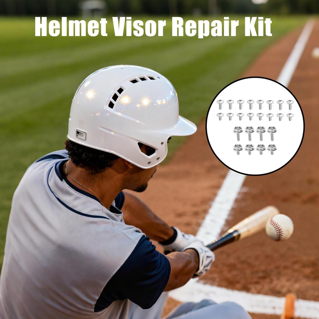 Football Hat Repair Kit 24 Pieces Multifunctional Stainless Steel Parts Hockey Hat Replacement Parts for Sports Baseball Repair