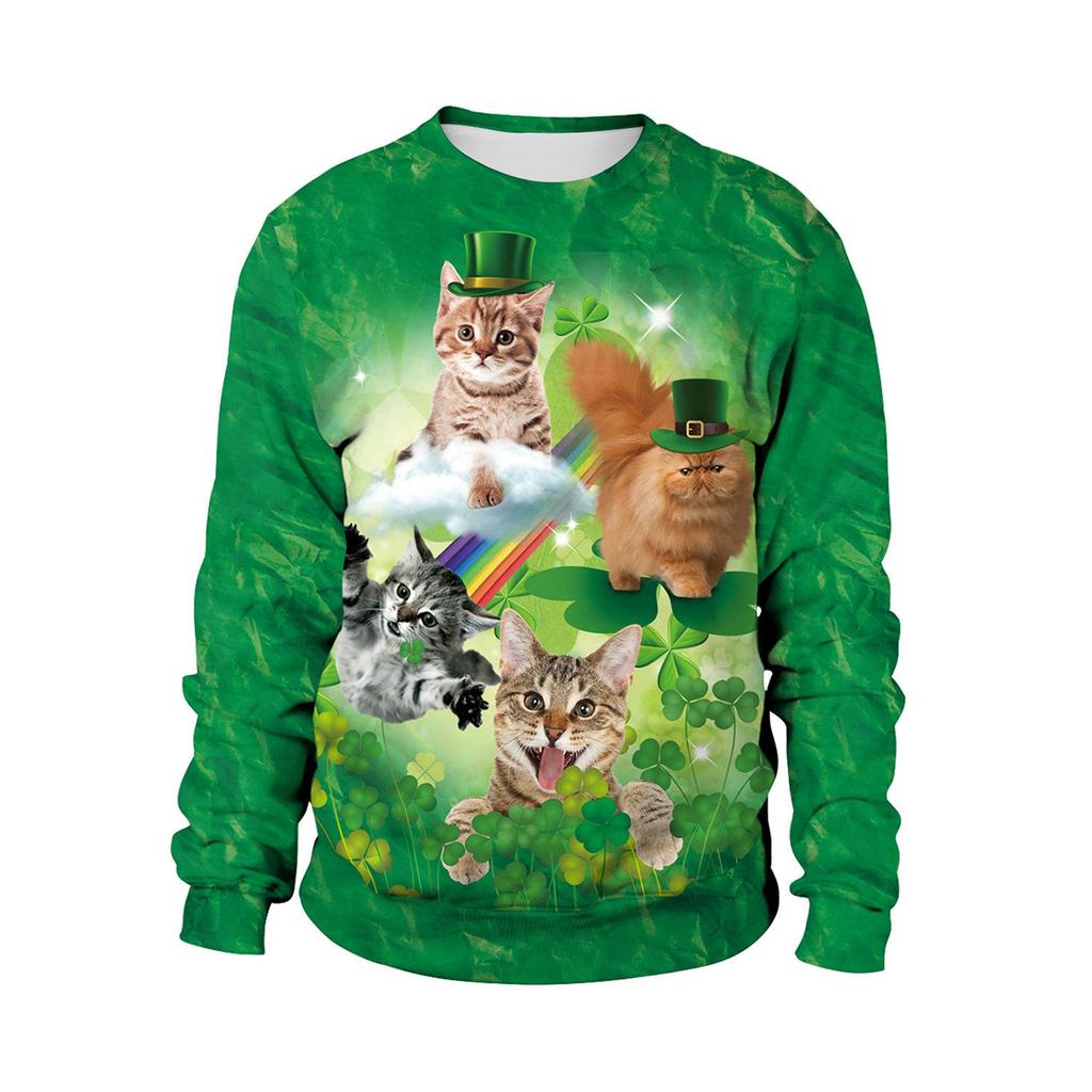 St. Patrick's Day Green Hat Irish Festival 2026 Spring New Year Couple T-shirts & Hoodies for Men