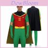Costum Cosplay Robin din Teen Titans cu Material Spandex pentru Halloween și Spectacole pe Scenă