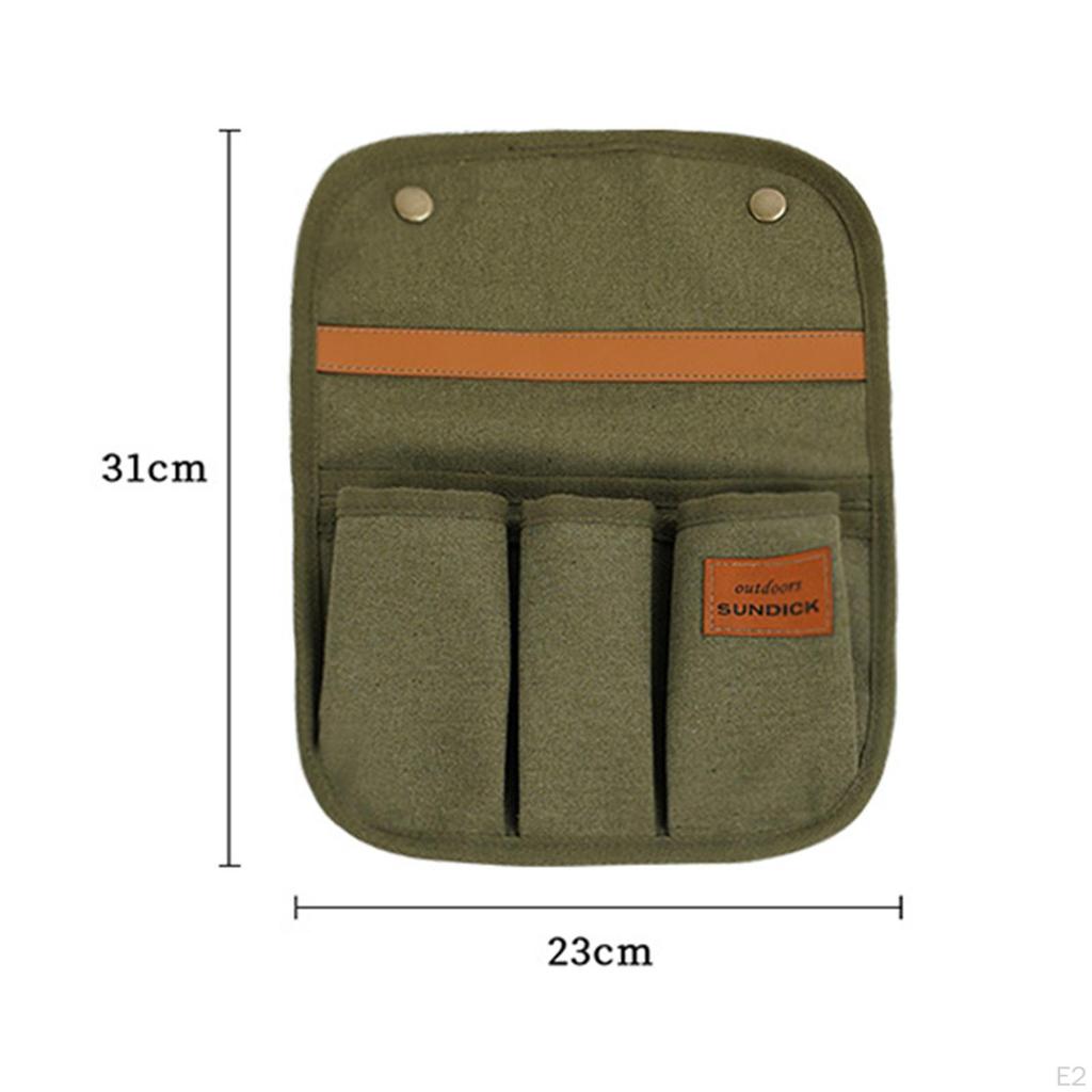 Beach Armrest Organizer Holders Foldable Canvas Holder Seat for Camping Dorm Picnic Drinks Phone