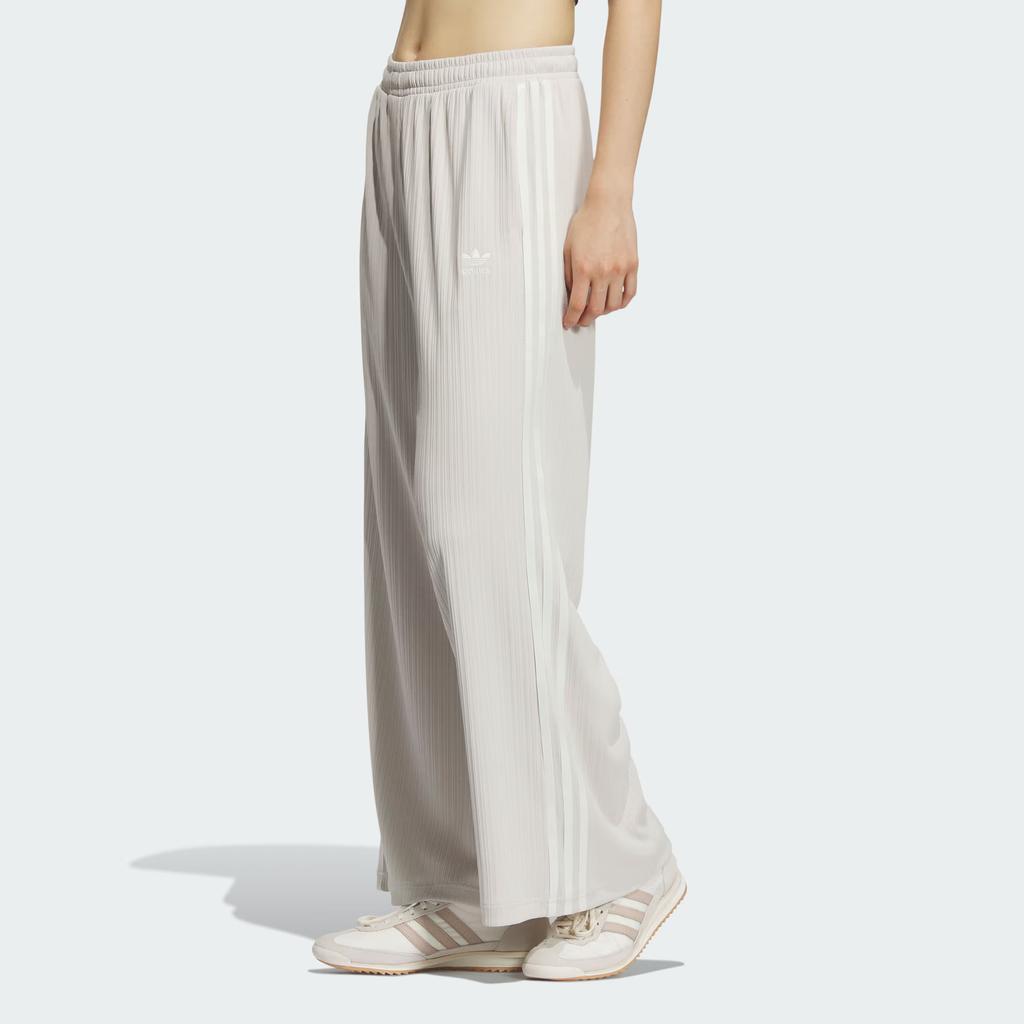 Adidas Originals Track Pants Logo Striped Loose Fit Casual Knit Sports Pants Women Bottoms Clear-Brown KB8949