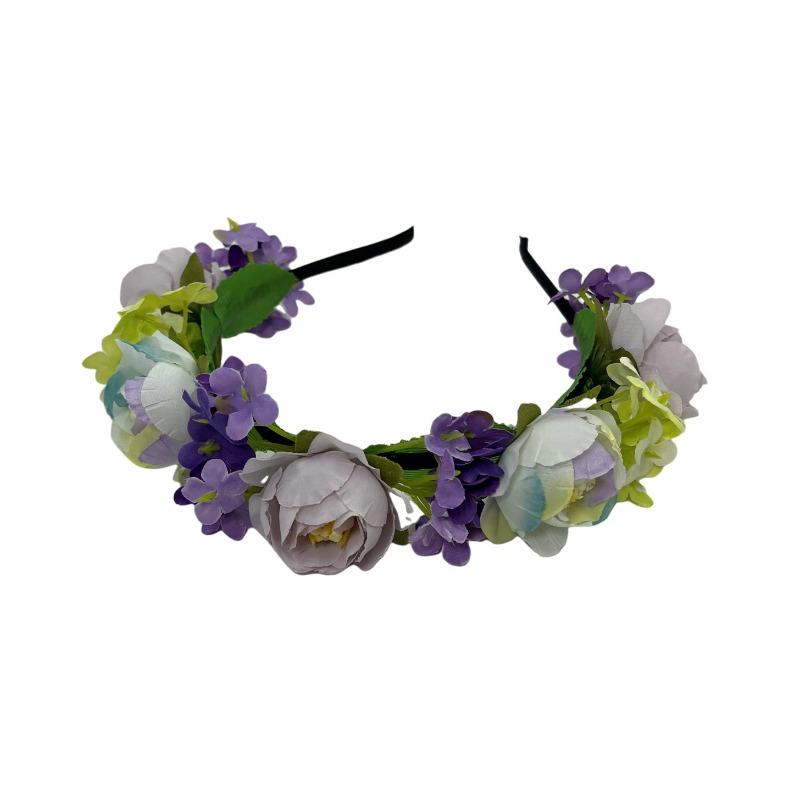 New super fairy color Mori simulation flower headband, beautiful bridesmaid dress princess head flower, photo photography headgear