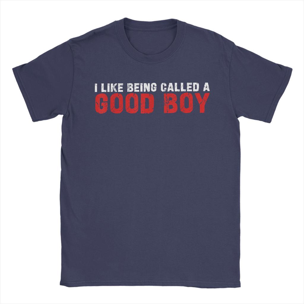 Men T-Shirt I Like Being Called A Good Boy Brainrot Funny Gen Pure Cotton Tees Short Sleeve  T Shirt Crew Neck Tops Original