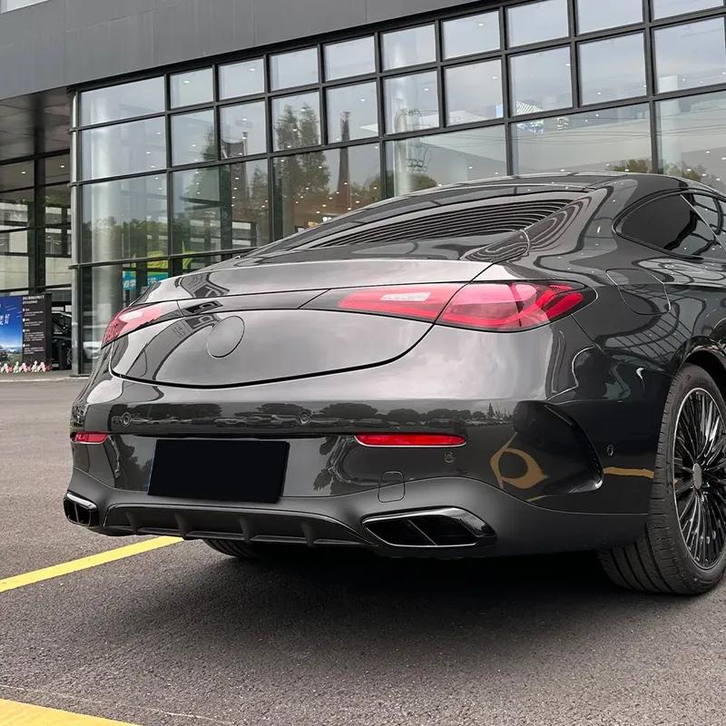 For Mercedes Benz CLE Coupe C236 AMG 2024+ Rear Four Exhaust Tailpipe Frame Modification ABS Body Kit Exterior Guard Decoration