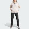 Adidas Color Block Two-Way Zipper Outdoor Sports Hooded Waterproof Windproof Jacket Women Jacket Light-Sesame IP1440