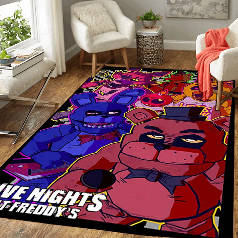 Five Nights at Freddy's Rug Floor Mat for Living Room or Bedroom Soft and Comfortable Carpet a Gift for Birthday and Holiday.