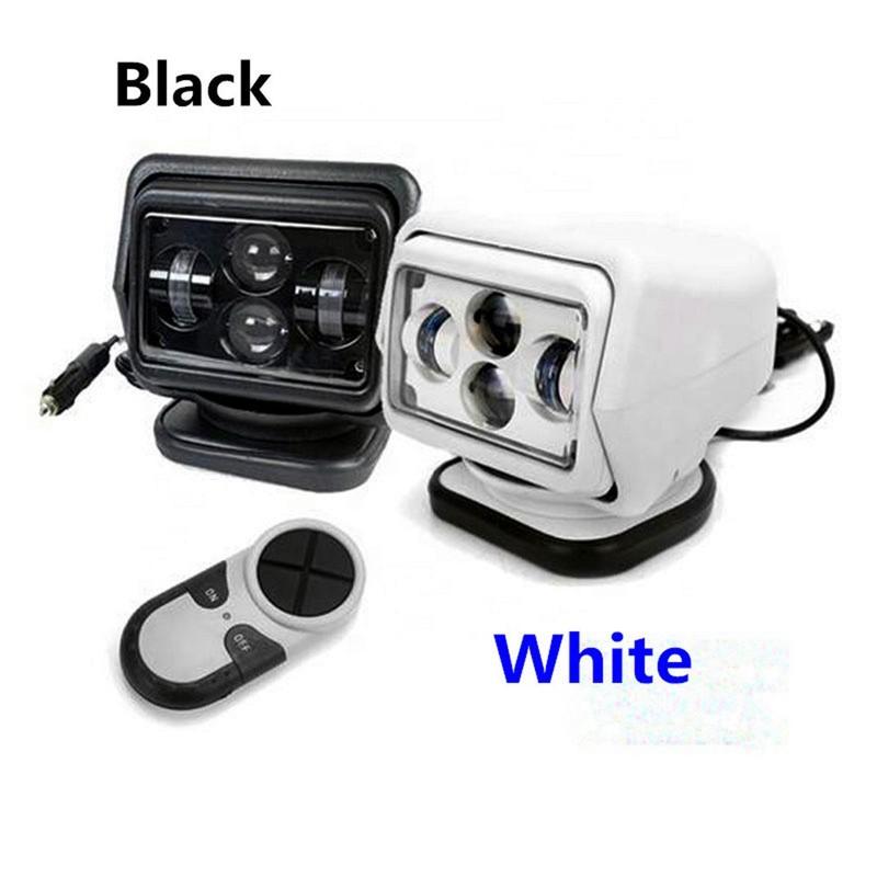 LED Marine Searchlight,60W 12V24V Remote Control Spotlight,360 Degree Rotating Work Light,for Boat Truck SUV 4x4 Off-Road,7 Inch