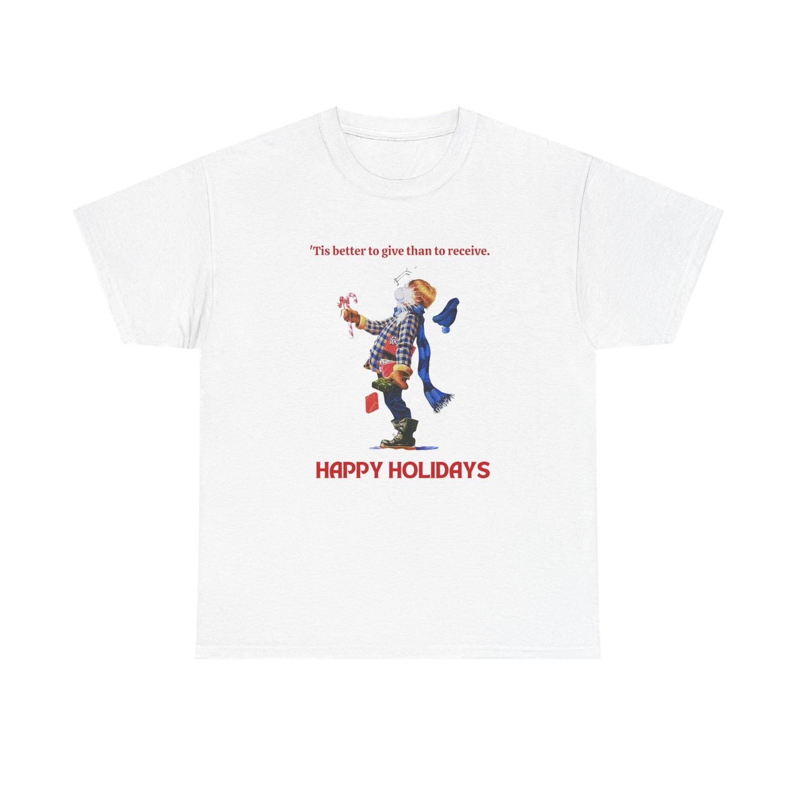 Happy Holidays Unisex Heavy Cotton Tee, Christmas Shirt, Christmas Story S