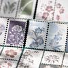 Beautiful Day Flower Stickers Set: 6 Retro Travel-Inspired Styles with Double Material Writing Paper