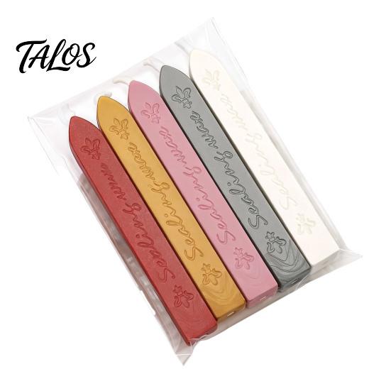 Cera de Sellado Retro para Cartas 5 Piezas de Varillas, con Mechas, Varillas de Color Clásico Tiras para Manualidades, Sobre y Decoración Artesanal Vintage Herramientas Profesionales de Sello