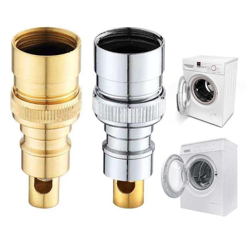 Brass Automatic Water Shuts Off Adapters Leak Prevention Extension Valves Water Connector Easy To Use for Washing Machine