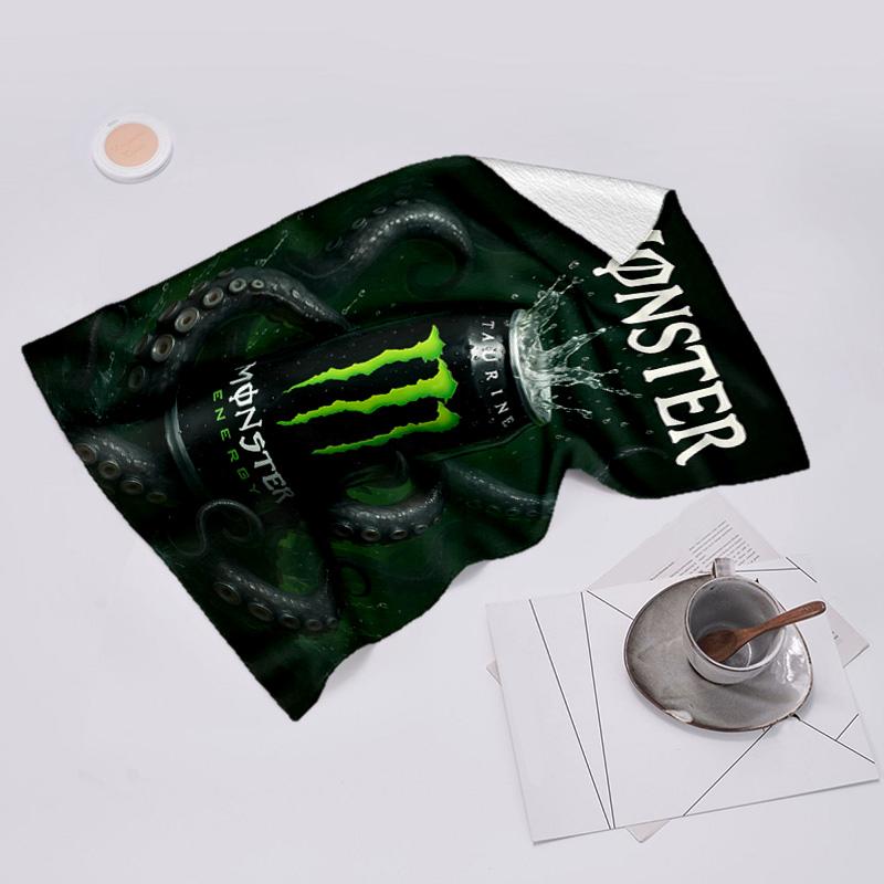 Beweis Strandtuch mit Monster Energy LOGO Muster - weich, saugfähig, schnelltrocknend, maschinenwaschbar - perfekt zum Schwimmen, Camping, Baden