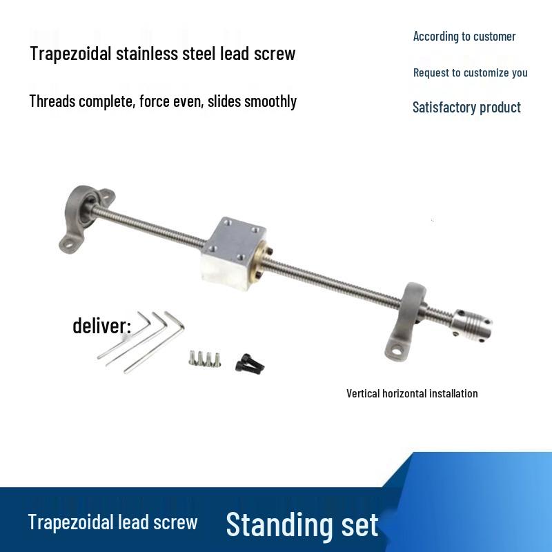 304 Edelstahl T10 Trapezgewindespindel Mini-Lineartisch & Schrittmotor-Set für 3D-Drucker