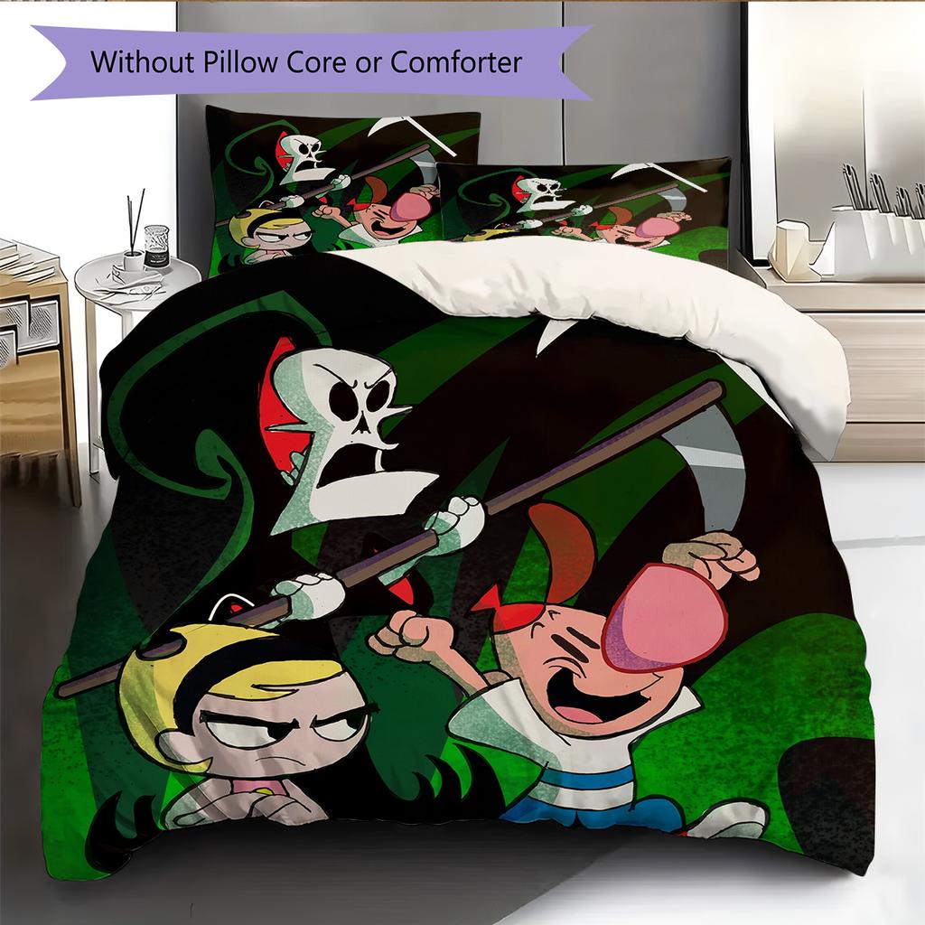 Cool Crew Pattern Bedding Quilt Set Home Decoration Gift (1 * duvet cover + 2 * pillowcase without core)