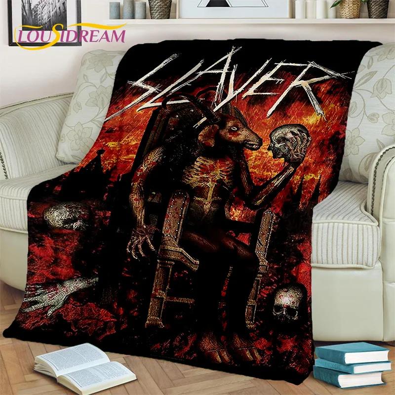 Heavy Metal Band Slayer Rock Blanket,Soft Throw Blanket for Home Bedroom Bed Sofa Picnic Travel Office Rest Cover Blanket Kids